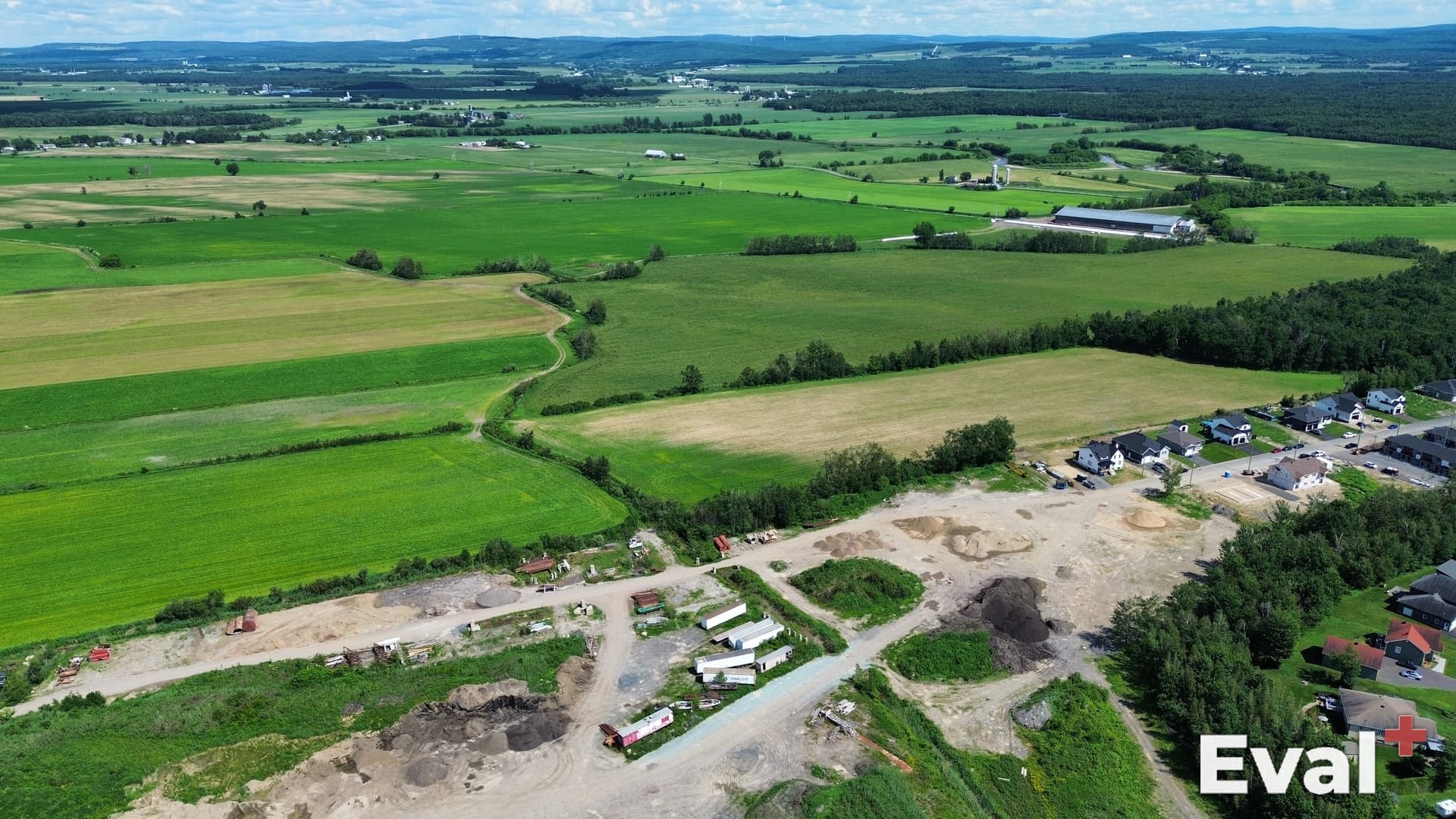 Prise de vue par drone du territoire de Princeville, Centre-du-Québec — Éval+ évaluateur agréé