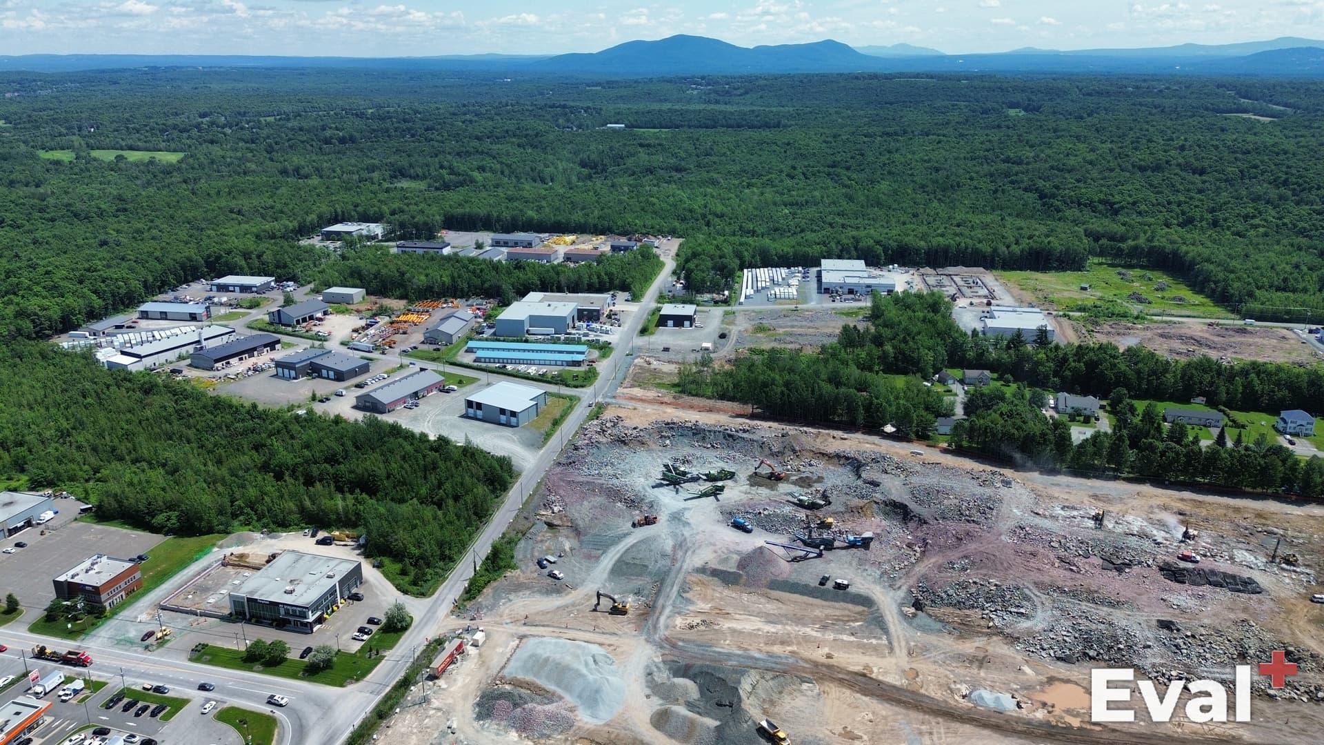 Photographie aérienne d'un secteur de Saint-Alphonse-de-Granby en Estrie — Éval+, évaluateurs agréés OEAQ