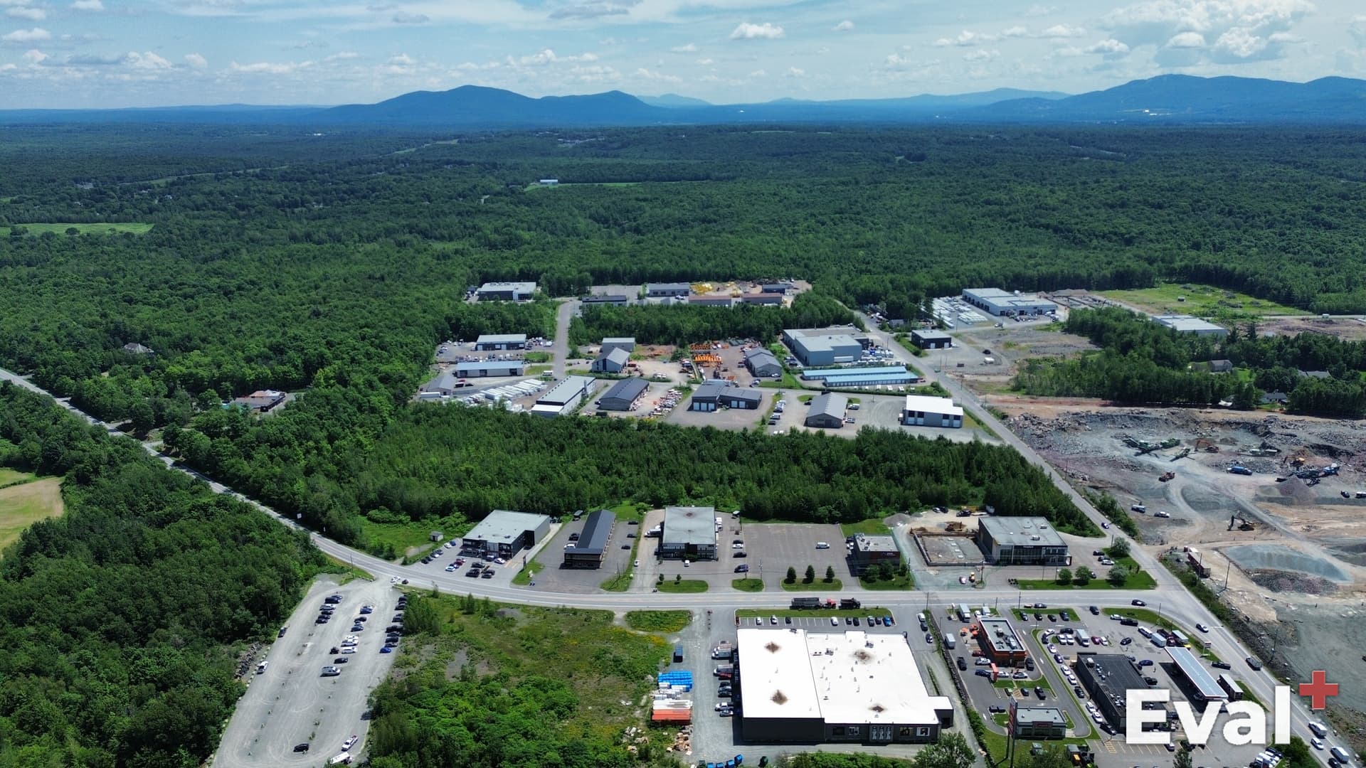 Prise de vue par drone du territoire de Saint-Alphonse-de-Granby, Estrie — Éval+ évaluateur agréé