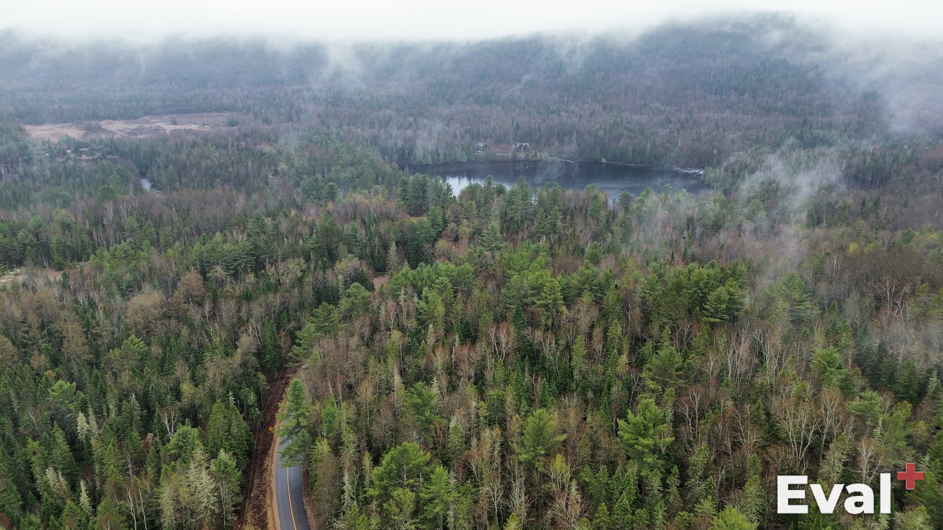 Prise de vue par drone du territoire de Saint-Mathieu-du-Parc, Mauricie — Éval+ évaluateur agréé