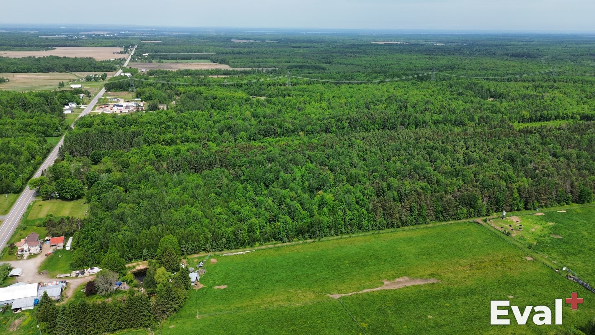 Prise de vue par drone du territoire de Saint-Sylvère, Centre-du-Québec — Éval+ évaluateur agréé
