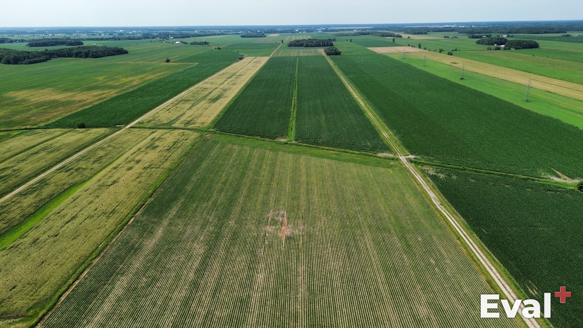 Prise de vue par drone du territoire de Sainte-Perpétue, Centre-du-Québec — Éval+ évaluateur agréé