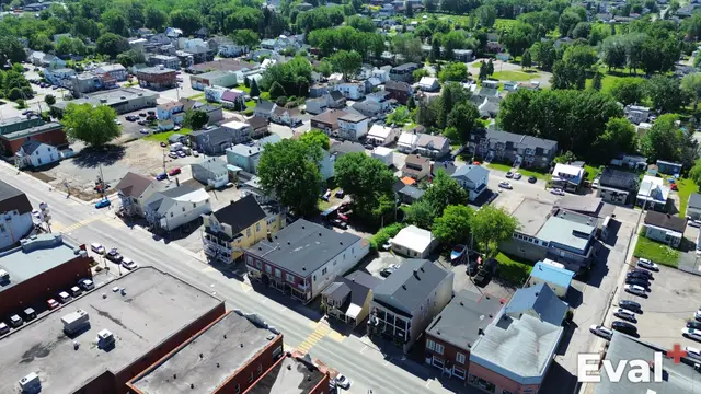 Drone shot over Louiseville, Mauricie — Éval+ real estate appraisers