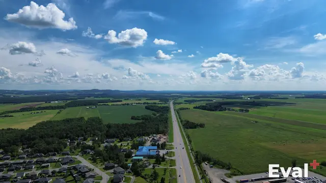 Aerial photograph of a Princeville area in Centre-du-Québec — Éval+ chartered appraisers (OEAQ)