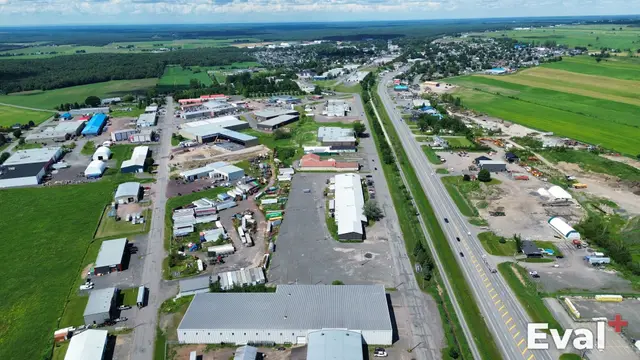 Aerial photograph of a Princeville area in Centre-du-Québec — Éval+ chartered appraisers (OEAQ)