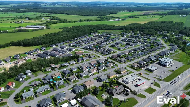 Aerial drone view of Princeville, Centre-du-Québec — Éval+ real estate appraisal