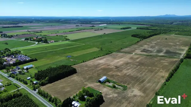 Aerial drone view of Saint-Claude, Estrie — Éval+ real estate appraisal