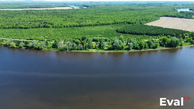 Drone shot over Saint-Lucien, Centre-du-Québec — Éval+ real estate appraisers