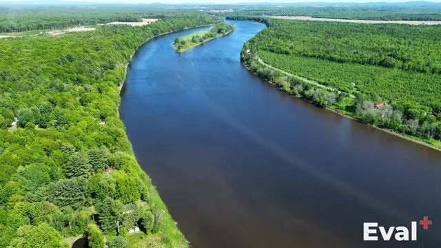 Aerial drone view of Saint-Lucien, Centre-du-Québec — Éval+ real estate appraisal