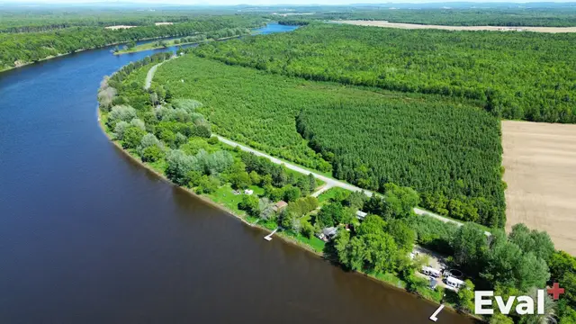 Drone shot over Saint-Lucien, Centre-du-Québec — Éval+ real estate appraisers