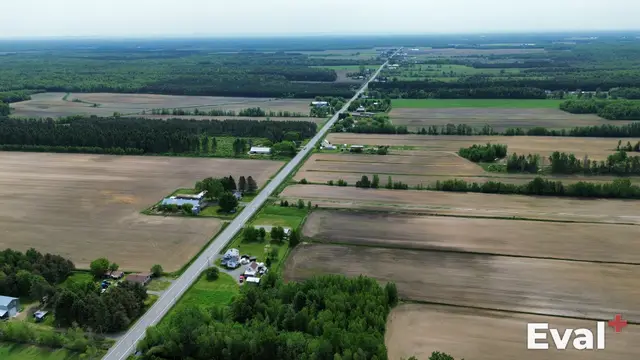 Aerial drone view of Saint-Sylvère, Centre-du-Québec — Éval+ real estate appraisal