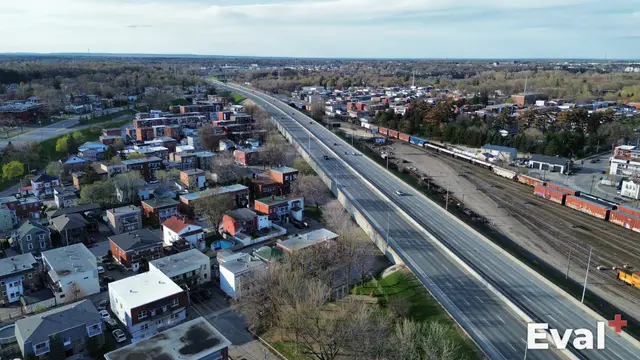 Drone shot over Trois-Rivières, Mauricie — Éval+ real estate appraisers