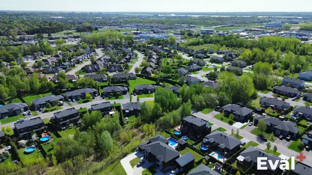 Aerial photograph of a Trois-Rivières area in Mauricie — Éval+ chartered appraisers (OEAQ)