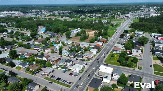 Drone shot over Trois-Rivières, Mauricie — Éval+ real estate appraisers